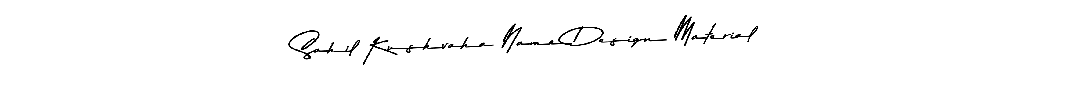 The best way (Asem Kandis PERSONAL USE) to make a short signature is to pick only two or three words in your name. The name Sahil Kushvaha Name Design Material include a total of six letters. For converting this name. Sahil Kushvaha Name Design Material signature style 9 images and pictures png