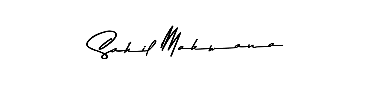 Make a beautiful signature design for name Sahil Makwana. With this signature (Asem Kandis PERSONAL USE) style, you can create a handwritten signature for free. Sahil Makwana signature style 9 images and pictures png