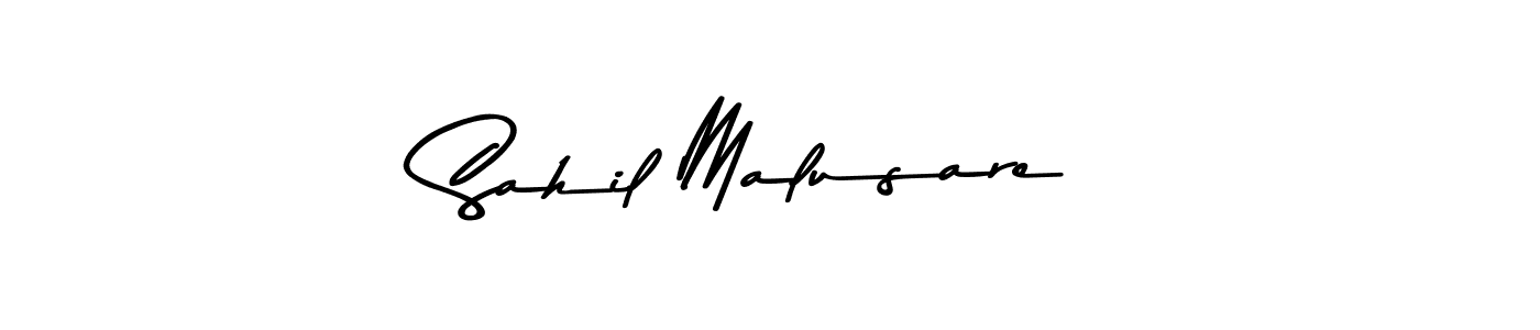 Design your own signature with our free online signature maker. With this signature software, you can create a handwritten (Asem Kandis PERSONAL USE) signature for name Sahil Malusare. Sahil Malusare signature style 9 images and pictures png