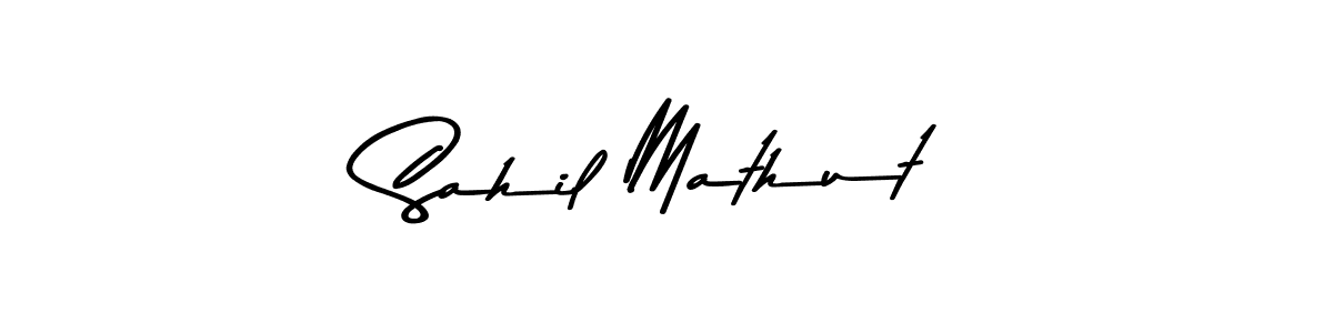 The best way (Asem Kandis PERSONAL USE) to make a short signature is to pick only two or three words in your name. The name Sahil Mathut include a total of six letters. For converting this name. Sahil Mathut signature style 9 images and pictures png