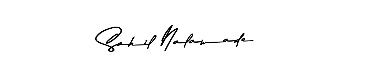 Create a beautiful signature design for name Sahil Nalawade. With this signature (Asem Kandis PERSONAL USE) fonts, you can make a handwritten signature for free. Sahil Nalawade signature style 9 images and pictures png