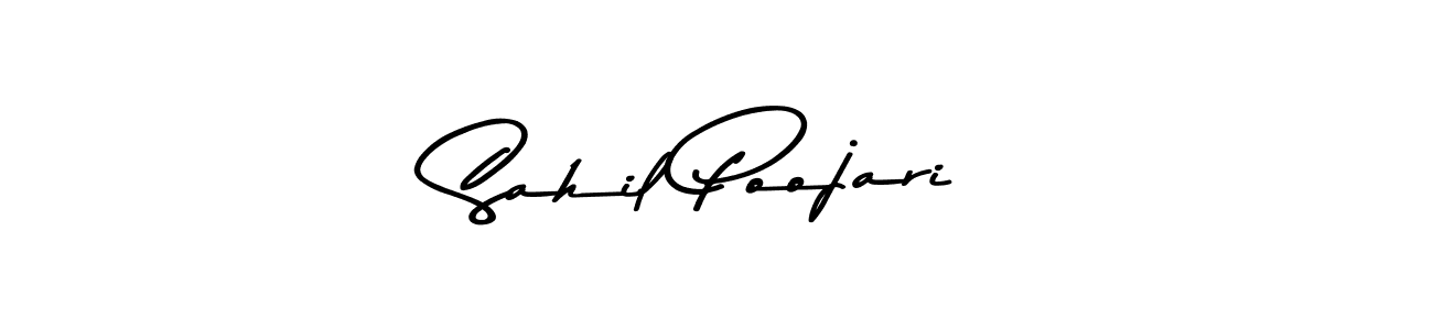 Use a signature maker to create a handwritten signature online. With this signature software, you can design (Asem Kandis PERSONAL USE) your own signature for name Sahil Poojari. Sahil Poojari signature style 9 images and pictures png