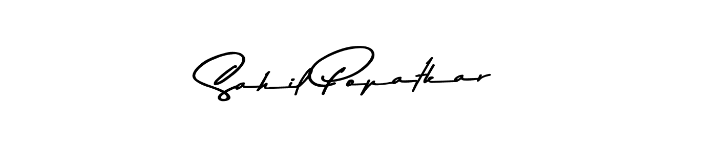 Sahil Popatkar stylish signature style. Best Handwritten Sign (Asem Kandis PERSONAL USE) for my name. Handwritten Signature Collection Ideas for my name Sahil Popatkar. Sahil Popatkar signature style 9 images and pictures png