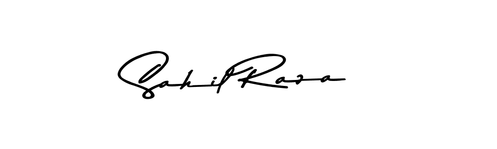 How to make Sahil Raza name signature. Use Asem Kandis PERSONAL USE style for creating short signs online. This is the latest handwritten sign. Sahil Raza signature style 9 images and pictures png