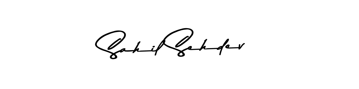 Make a beautiful signature design for name Sahil Sehdev. With this signature (Asem Kandis PERSONAL USE) style, you can create a handwritten signature for free. Sahil Sehdev signature style 9 images and pictures png