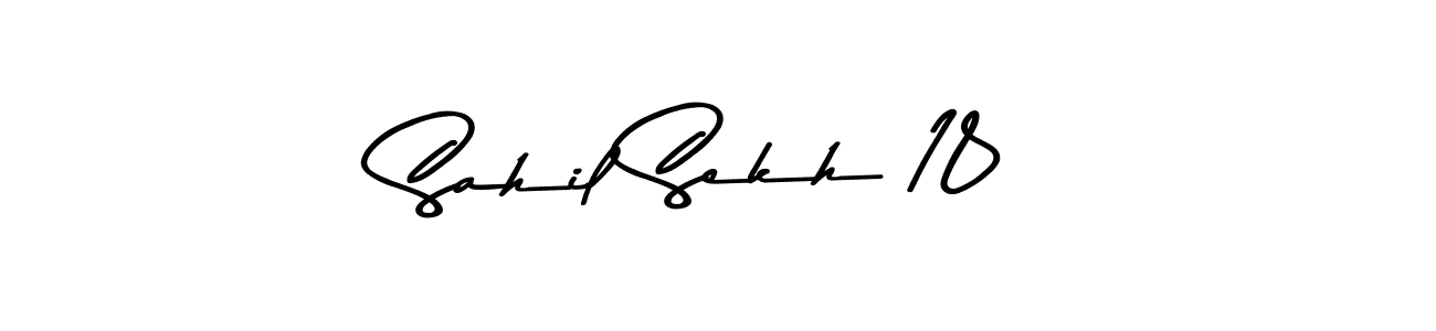 The best way (Asem Kandis PERSONAL USE) to make a short signature is to pick only two or three words in your name. The name Sahil Sekh 18 include a total of six letters. For converting this name. Sahil Sekh 18 signature style 9 images and pictures png