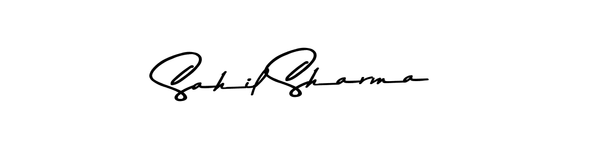 Make a beautiful signature design for name Sahil Sharma. With this signature (Asem Kandis PERSONAL USE) style, you can create a handwritten signature for free. Sahil Sharma signature style 9 images and pictures png