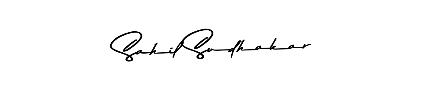 Create a beautiful signature design for name Sahil Sudhakar. With this signature (Asem Kandis PERSONAL USE) fonts, you can make a handwritten signature for free. Sahil Sudhakar signature style 9 images and pictures png
