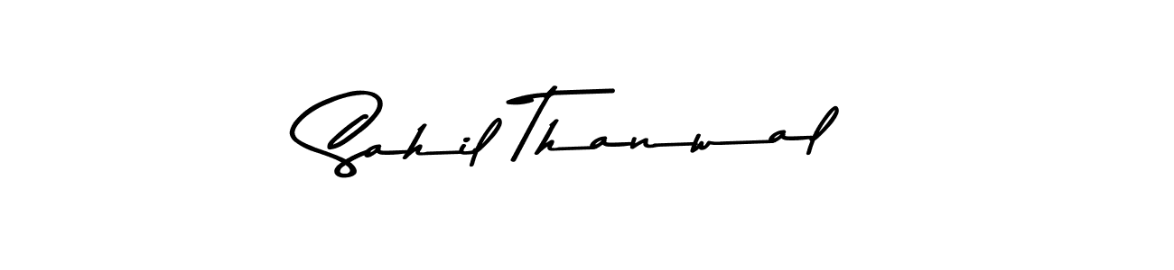 Use a signature maker to create a handwritten signature online. With this signature software, you can design (Asem Kandis PERSONAL USE) your own signature for name Sahil Thanwal. Sahil Thanwal signature style 9 images and pictures png