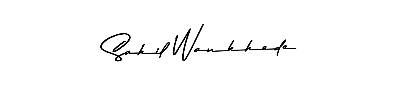 You can use this online signature creator to create a handwritten signature for the name Sahil Wankhede. This is the best online autograph maker. Sahil Wankhede signature style 9 images and pictures png