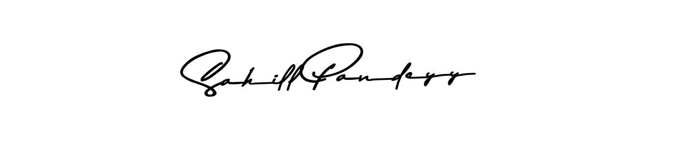 Make a beautiful signature design for name Sahill Pandeyy. With this signature (Asem Kandis PERSONAL USE) style, you can create a handwritten signature for free. Sahill Pandeyy signature style 9 images and pictures png