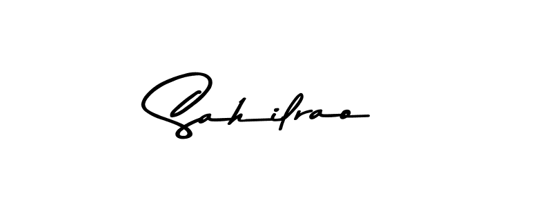 How to make Sahilrao name signature. Use Asem Kandis PERSONAL USE style for creating short signs online. This is the latest handwritten sign. Sahilrao signature style 9 images and pictures png