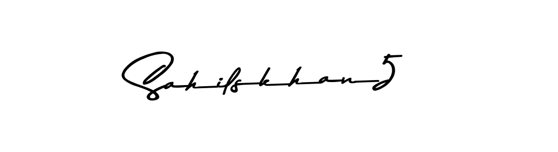 Create a beautiful signature design for name Sahilskhan5. With this signature (Asem Kandis PERSONAL USE) fonts, you can make a handwritten signature for free. Sahilskhan5 signature style 9 images and pictures png