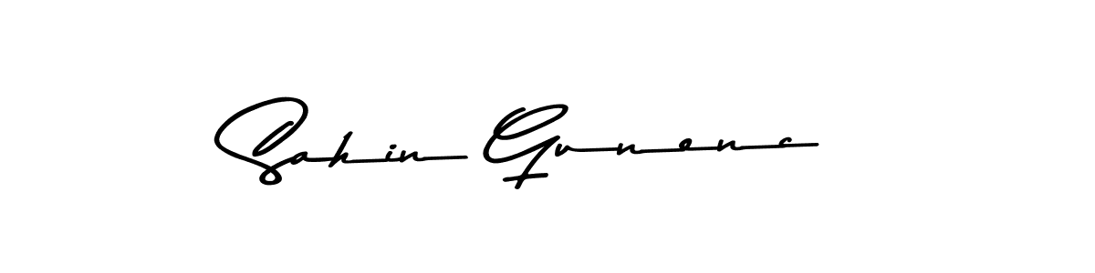 This is the best signature style for the Sahin Gunenc name. Also you like these signature font (Asem Kandis PERSONAL USE). Mix name signature. Sahin Gunenc signature style 9 images and pictures png