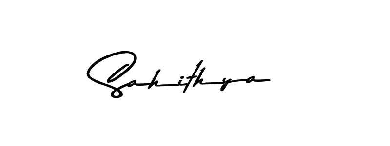 Make a beautiful signature design for name Sahithya. With this signature (Asem Kandis PERSONAL USE) style, you can create a handwritten signature for free. Sahithya signature style 9 images and pictures png