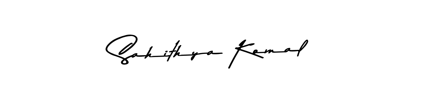 Sahithya Komal stylish signature style. Best Handwritten Sign (Asem Kandis PERSONAL USE) for my name. Handwritten Signature Collection Ideas for my name Sahithya Komal. Sahithya Komal signature style 9 images and pictures png