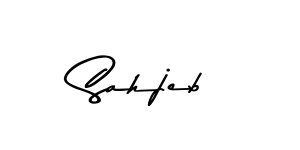 Use a signature maker to create a handwritten signature online. With this signature software, you can design (Asem Kandis PERSONAL USE) your own signature for name Sahjeb. Sahjeb signature style 9 images and pictures png