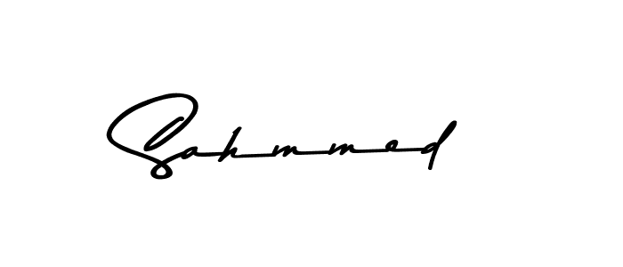 How to make Sahmmed name signature. Use Asem Kandis PERSONAL USE style for creating short signs online. This is the latest handwritten sign. Sahmmed signature style 9 images and pictures png