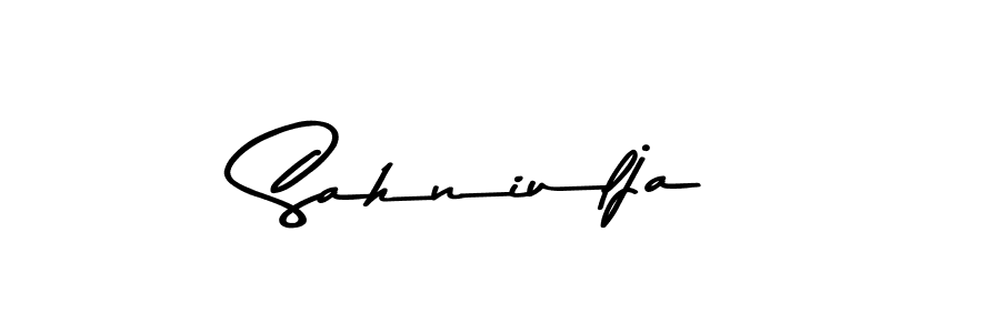 Sahniulja stylish signature style. Best Handwritten Sign (Asem Kandis PERSONAL USE) for my name. Handwritten Signature Collection Ideas for my name Sahniulja. Sahniulja signature style 9 images and pictures png