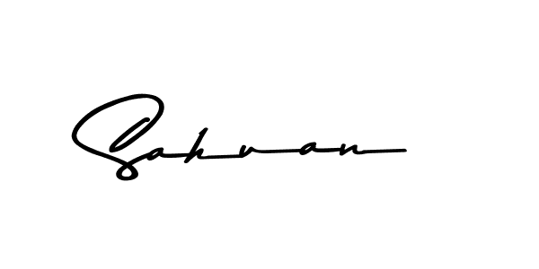 How to make Sahuan name signature. Use Asem Kandis PERSONAL USE style for creating short signs online. This is the latest handwritten sign. Sahuan signature style 9 images and pictures png