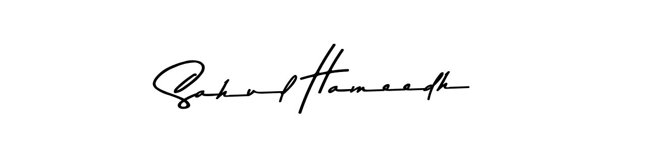How to make Sahul Hameedh name signature. Use Asem Kandis PERSONAL USE style for creating short signs online. This is the latest handwritten sign. Sahul Hameedh signature style 9 images and pictures png