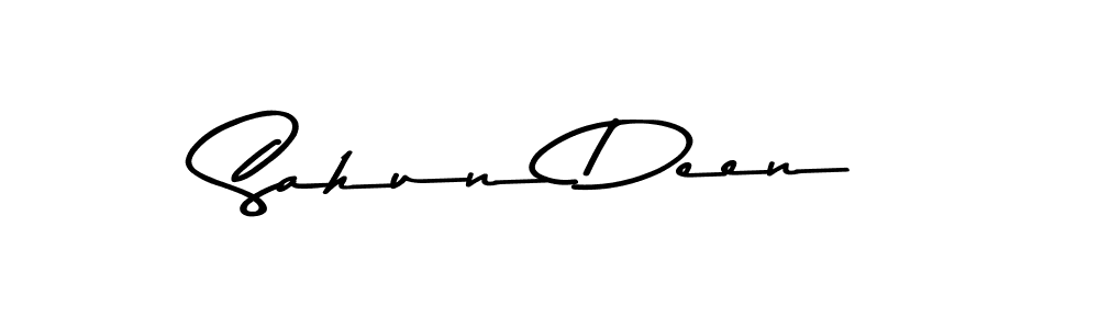 Sahun Deen stylish signature style. Best Handwritten Sign (Asem Kandis PERSONAL USE) for my name. Handwritten Signature Collection Ideas for my name Sahun Deen. Sahun Deen signature style 9 images and pictures png