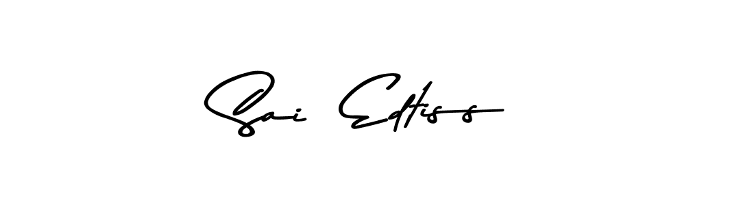 The best way (Asem Kandis PERSONAL USE) to make a short signature is to pick only two or three words in your name. The name Sai  Edtiss include a total of six letters. For converting this name. Sai  Edtiss signature style 9 images and pictures png