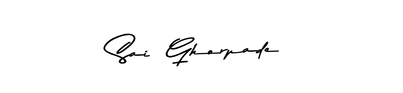 This is the best signature style for the Sai  Ghorpade name. Also you like these signature font (Asem Kandis PERSONAL USE). Mix name signature. Sai  Ghorpade signature style 9 images and pictures png