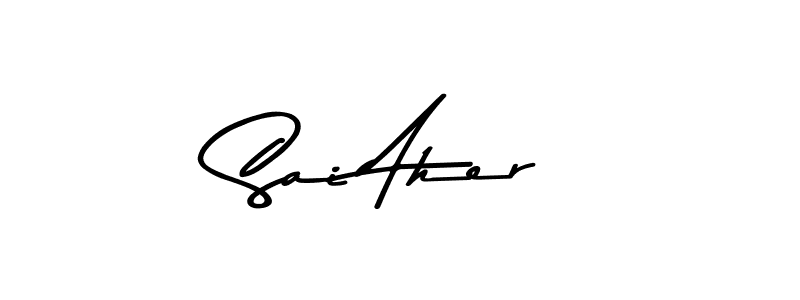 Check out images of Autograph of Sai Aher name. Actor Sai Aher Signature Style. Asem Kandis PERSONAL USE is a professional sign style online. Sai Aher signature style 9 images and pictures png