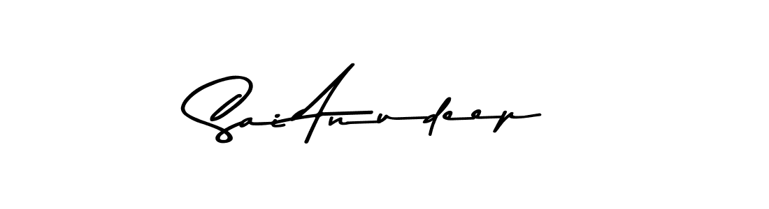 Create a beautiful signature design for name Sai Anudeep. With this signature (Asem Kandis PERSONAL USE) fonts, you can make a handwritten signature for free. Sai Anudeep signature style 9 images and pictures png