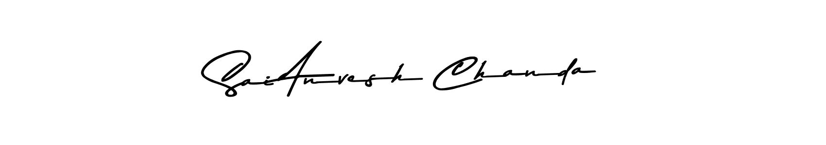 How to make Sai Anvesh Chanda name signature. Use Asem Kandis PERSONAL USE style for creating short signs online. This is the latest handwritten sign. Sai Anvesh Chanda signature style 9 images and pictures png