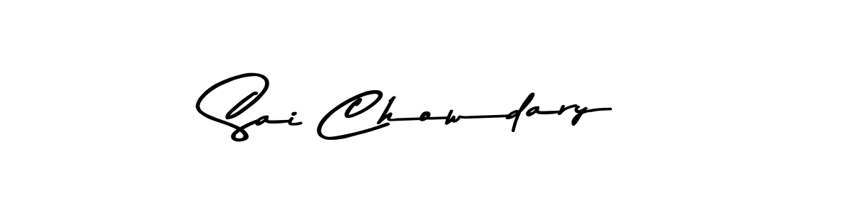 Create a beautiful signature design for name Sai Chowdary. With this signature (Asem Kandis PERSONAL USE) fonts, you can make a handwritten signature for free. Sai Chowdary signature style 9 images and pictures png