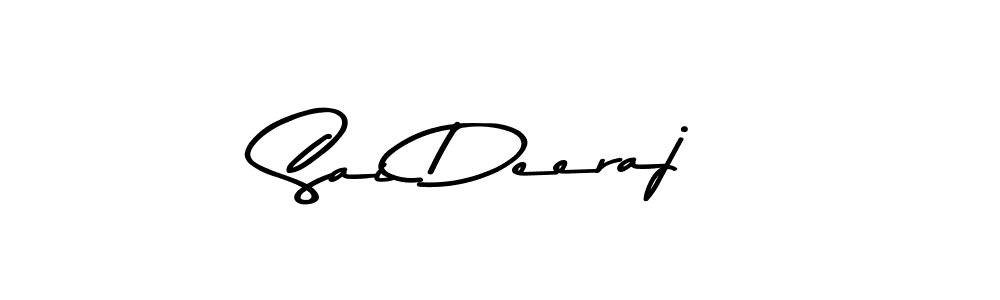 How to make Sai Deeraj name signature. Use Asem Kandis PERSONAL USE style for creating short signs online. This is the latest handwritten sign. Sai Deeraj signature style 9 images and pictures png
