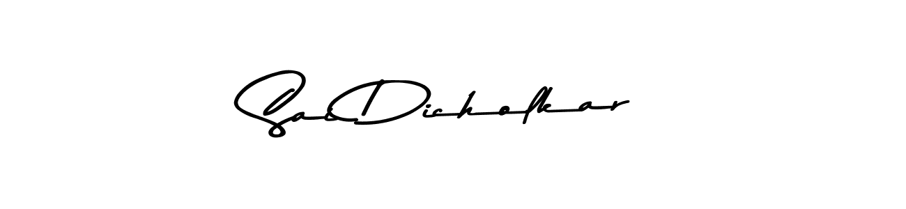 You should practise on your own different ways (Asem Kandis PERSONAL USE) to write your name (Sai Dicholkar) in signature. don't let someone else do it for you. Sai Dicholkar signature style 9 images and pictures png