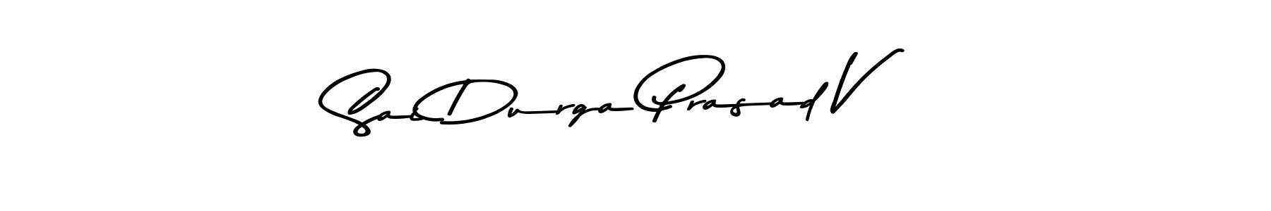 Create a beautiful signature design for name Sai Durga Prasad V. With this signature (Asem Kandis PERSONAL USE) fonts, you can make a handwritten signature for free. Sai Durga Prasad V signature style 9 images and pictures png