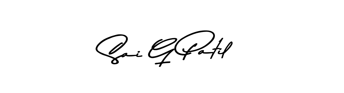 Make a beautiful signature design for name Sai G Patil. With this signature (Asem Kandis PERSONAL USE) style, you can create a handwritten signature for free. Sai G Patil signature style 9 images and pictures png