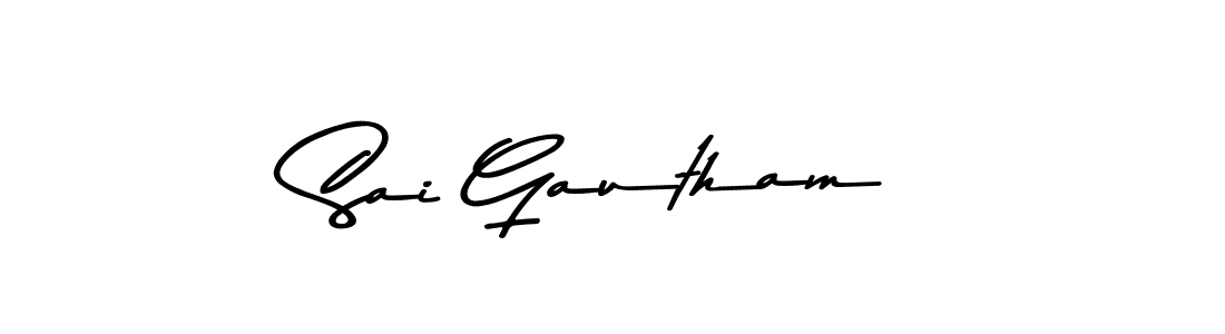 This is the best signature style for the Sai Gautham name. Also you like these signature font (Asem Kandis PERSONAL USE). Mix name signature. Sai Gautham signature style 9 images and pictures png