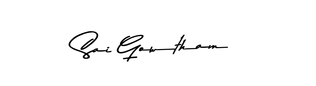 Sai Gowtham stylish signature style. Best Handwritten Sign (Asem Kandis PERSONAL USE) for my name. Handwritten Signature Collection Ideas for my name Sai Gowtham. Sai Gowtham signature style 9 images and pictures png