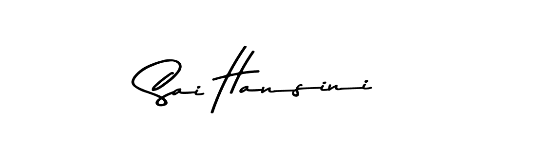 Design your own signature with our free online signature maker. With this signature software, you can create a handwritten (Asem Kandis PERSONAL USE) signature for name Sai Hansini. Sai Hansini signature style 9 images and pictures png