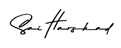 Try this chic Sai Harshad handwritten sign style. Using Asem Kandis PERSONAL USE font elements, it gives your name a sleek, memorable identity. Sai Harshad signature style 9 images and pictures png