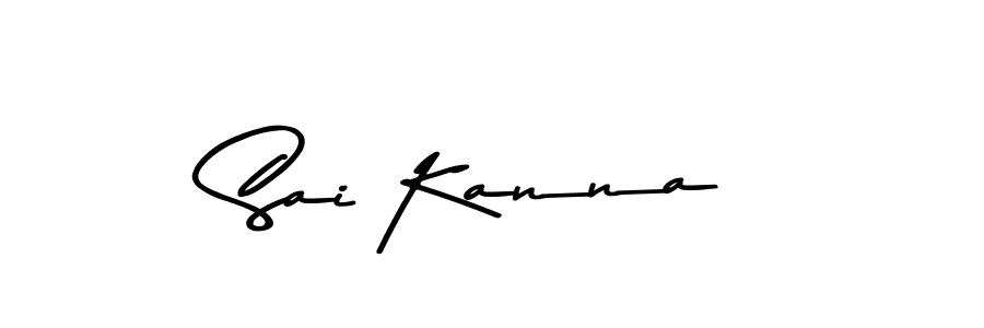 How to make Sai Kanna name signature. Use Asem Kandis PERSONAL USE style for creating short signs online. This is the latest handwritten sign. Sai Kanna signature style 9 images and pictures png
