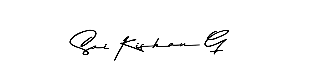 Use a signature maker to create a handwritten signature online. With this signature software, you can design (Asem Kandis PERSONAL USE) your own signature for name Sai Kishan G. Sai Kishan G signature style 9 images and pictures png