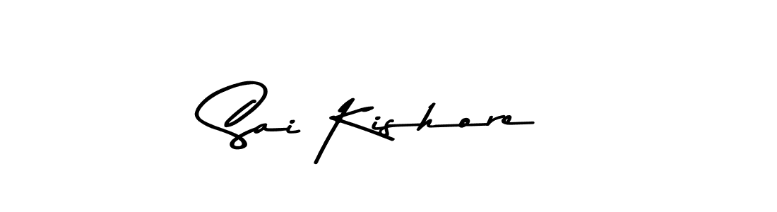 How to make Sai Kishore name signature. Use Asem Kandis PERSONAL USE style for creating short signs online. This is the latest handwritten sign. Sai Kishore signature style 9 images and pictures png
