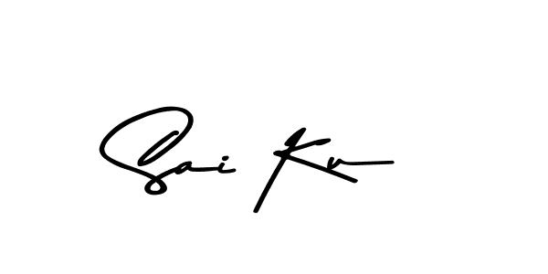 This is the best signature style for the Sai Ku name. Also you like these signature font (Asem Kandis PERSONAL USE). Mix name signature. Sai Ku signature style 9 images and pictures png