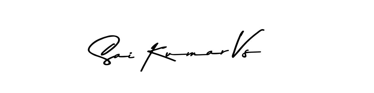 How to make Sai Kumar Vs name signature. Use Asem Kandis PERSONAL USE style for creating short signs online. This is the latest handwritten sign. Sai Kumar Vs signature style 9 images and pictures png