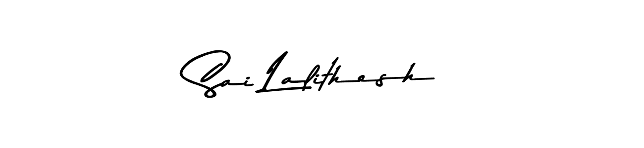 Design your own signature with our free online signature maker. With this signature software, you can create a handwritten (Asem Kandis PERSONAL USE) signature for name Sai Lalithesh. Sai Lalithesh signature style 9 images and pictures png