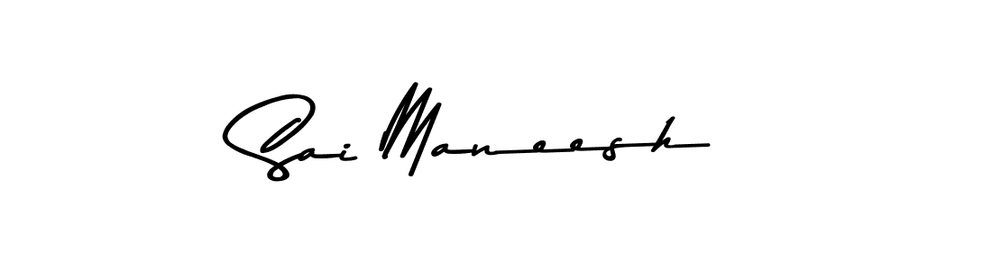 Use a signature maker to create a handwritten signature online. With this signature software, you can design (Asem Kandis PERSONAL USE) your own signature for name Sai Maneesh. Sai Maneesh signature style 9 images and pictures png