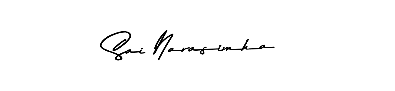 Use a signature maker to create a handwritten signature online. With this signature software, you can design (Asem Kandis PERSONAL USE) your own signature for name Sai Narasimha. Sai Narasimha signature style 9 images and pictures png