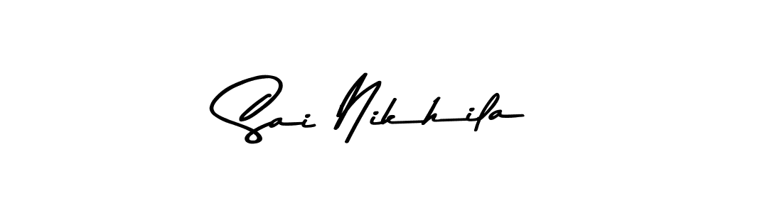 Design your own signature with our free online signature maker. With this signature software, you can create a handwritten (Asem Kandis PERSONAL USE) signature for name Sai Nikhila. Sai Nikhila signature style 9 images and pictures png