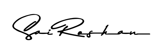 Get inspired by this graceful Asem Kandis PERSONAL USE signature style for name Sai Roshan. Smooth loops and balanced proportions for everyday use. Sai Roshan signature style 9 images and pictures png
